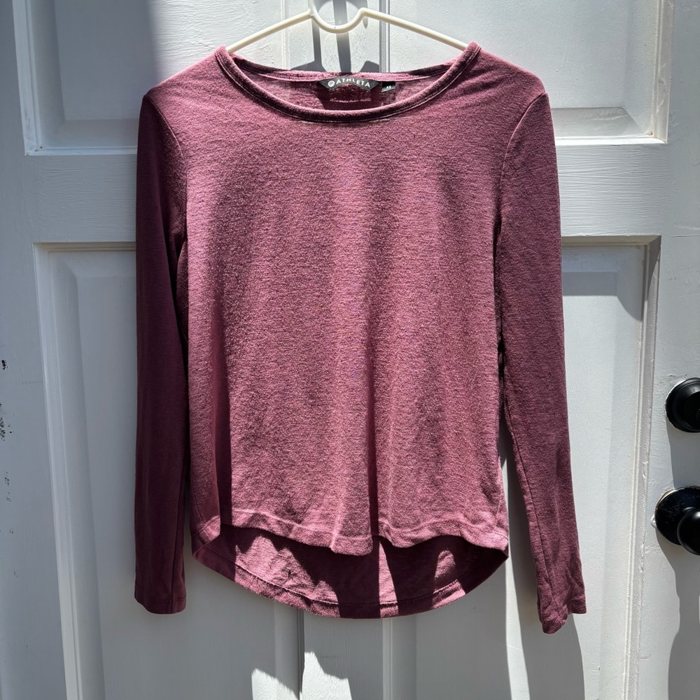 Athleta Mauve Backless Blouse with Cut Out Design - Picture 2 of 5